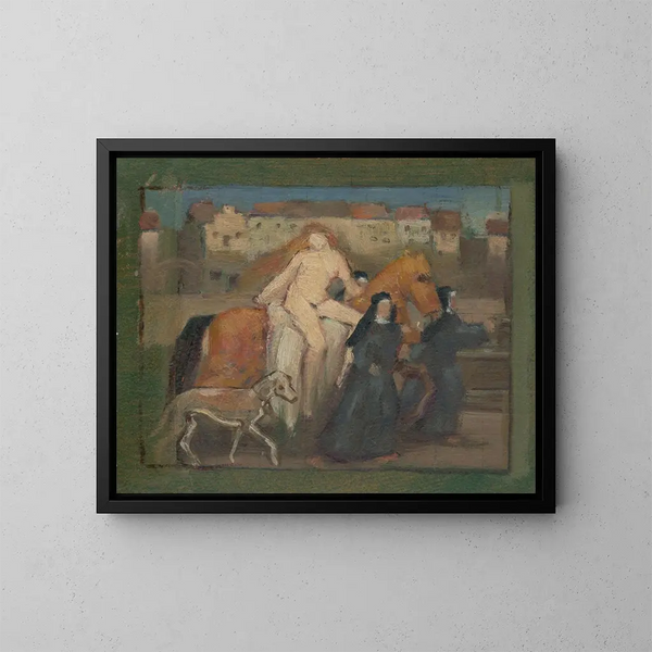 Lady Godiva - Milan Thomka Mitrovský — inramlat konstverk på väggen