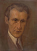 Porträtt av en ung man av Milan Thomka Mitrovský — olja på kartong, 1920-1930