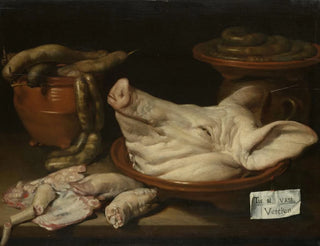 Monogrammist JVR - Still Life with Pigs Head Pigs Knuckles and Sausage.webp