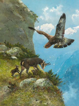 Moritz Mller II - Chamois and Golden Eagle.webp