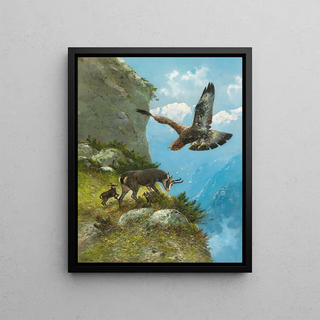 Moritz Mller II - Chamois and Golden Eagle.webp