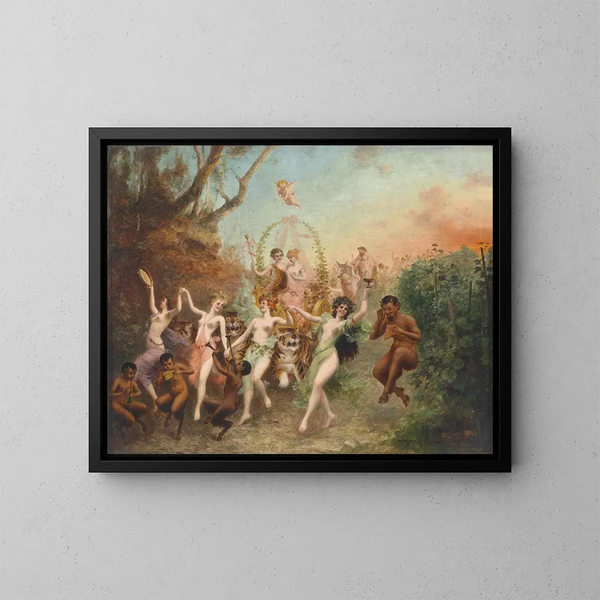 Fête des faunes et des nymphes - Moritz Stifter — inramlat konstverk på väggen