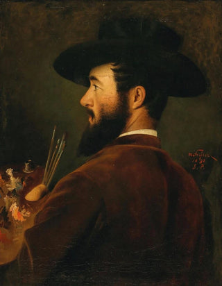 Moritz Stifter - Selbstbildnis mit Malerpalette.webp