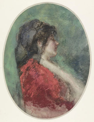Mos Bianchi - Portret van een jonge vrouw in profiel.webp