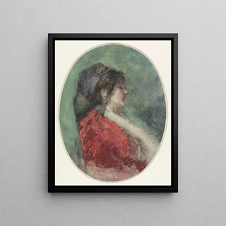Mos Bianchi - Portret van een jonge vrouw in profiel.webp