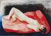 Nu Tendu sur un Divan Rouge - Moïse Kisling — vy av konstverket