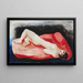 Nu Tendu sur un Divan Rouge - Moïse Kisling — inramlat konstverk på väggen