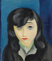 kvinnoporträtt med frans - Moïse Kisling — vy av konstverket