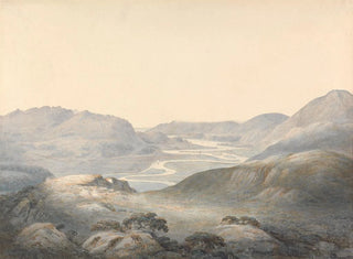 Barmouthbukten vid mötet mellan floderna Mowddach och Gwinion - Moses Griffith — vy av konstverket