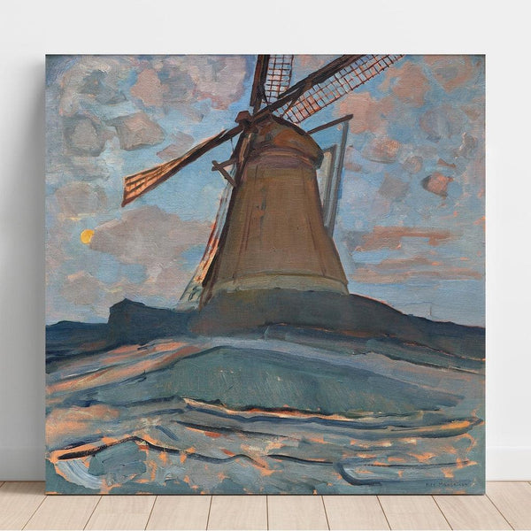 Reproduktion av målningen Moulin - Piet Mondrian