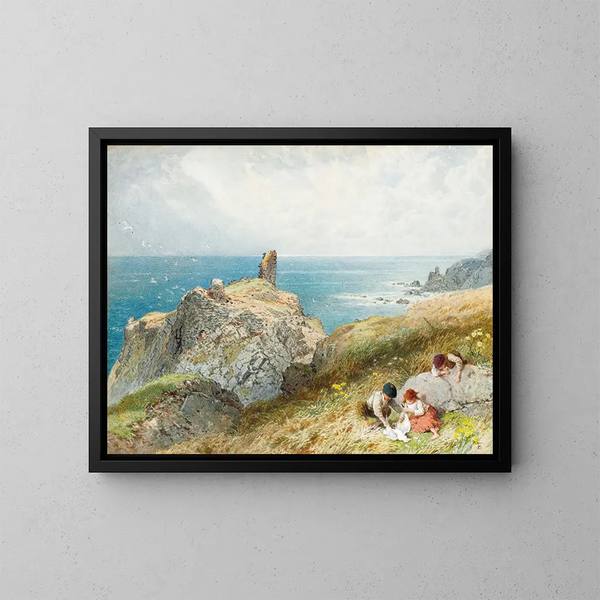 Château de Fast, Berwickshire, Écosse - Myles Birket Foster — inramlat konstverk på väggen