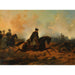 Reproduktion av målningen Napoléon-porträtt som anfaller vid Waterloo av Hippolyte Bellangé