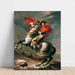 Reproduktion av målningen Jacques-Louis David Napoléon som korsar Grand-Saint-Bernard