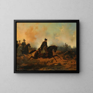 Napoléon chargeant à Waterloo d'Hippolyte Bellangé