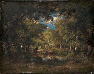 La forêt de Fontainebleau - Narcisse Virgile Diaz de la Peña — vy av konstverket