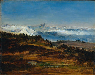 Les Pyrénées, le Pic du Midi de Bigorre - Narcisse Virgile Diaz de la Peña — vy av konstverket
