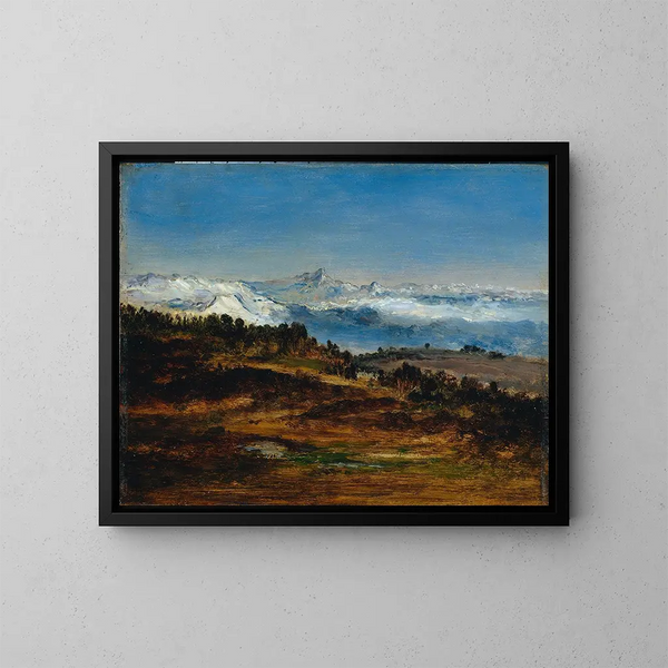 Les Pyrénées, le Pic du Midi de Bigorre - Narcisse Virgile Diaz de la Peña — inramlat konstverk på väggen