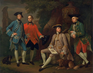 James Grant av Grant, John Mytton, den ärorike Thomas Robinson och Thomas Wynne - Nathaniel Dance-Holland — vy av konstverket