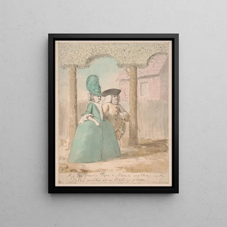 Nathaniel Dance Holland - Miss Peagreens Papa Mama Walking in the Public Walks at a Bathing Place.webp