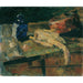 Reproduktion av målningen Naturstilleben med blå flaska och fjäderklädd kyckling - James Ensor