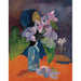 Reproduktion av målningen Stillleben med blommor och idol - Paul Gauguin