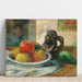 Reproduktion av målningen av stilleben med äpplen, ett päron och en keramikkruka - Paul Gauguin