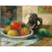 Reproduktion av målningen av stilleben med äpplen, ett päron och en keramikkruka - Paul Gauguin