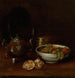 Naturtavla med tekanna och frukt - William Merritt Chase — vy av konstverket