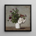 blomsterstilleben, höstkrysantemum i en vit vas - Henri Fantin-Latour — inramlat konstverk på väggen