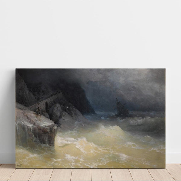 Reproduktion av målningen Nödsignal på Svarta havets kust - Ivan Konstantinovich Aivazovsky
