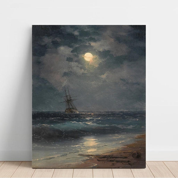 Reproduktion av målningen av skepp i månsken - Ivan Konstantinovich Aivazovsky
