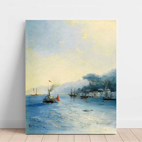Reproduktion av målningen av skepp på Bosporen, Konstantinopel - Ivan Konstantinovich Aivazovsky