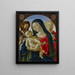 La Vierge à l'Enfant avec saint Jean-Baptiste et sainte Marie-Madeleine - Neroccio di Bartolomeo de' Landi — inramlat konstverk på väggen