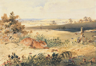 Newton Limbird Smith Fielding - Hare in a Landscape.webp