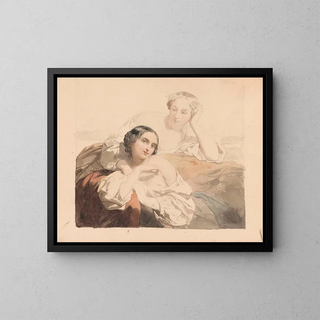 Les Glaneuses - Nicaise De Keyser — inramlat konstverk på väggen