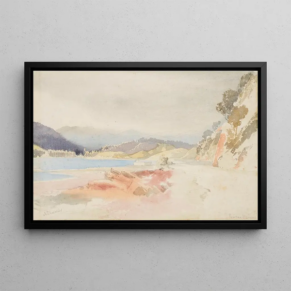Port de Porirua - Nicholas Chevalier — inramlat konstverk på väggen
