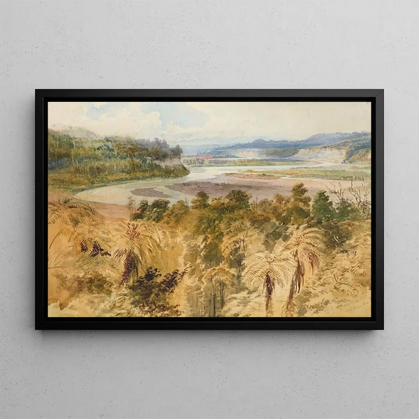 Le Haut Rangitikei - Nicholas Chevalier — inramlat konstverk på väggen