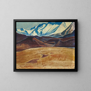Plaines de Depsang - Nicholas Roerich — inramlat konstverk på väggen