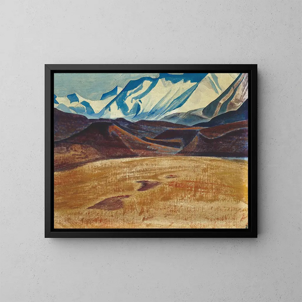 Plaines de Depsang - Nicholas Roerich — inramlat konstverk på väggen