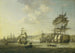 La flotte anglo-néerlandaise dans la baie d'Alger soutenant l'ultimatum pour libérer les esclaves chrétiens, 26 août 1816 - Nicolaas Baur — vy av konstverket