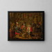 L'atelier du peintre singe - Nicolaes van Veerendael — inramlat konstverk på väggen