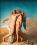 Cupidon och Psyche kysser varandra - Nicolai Abildgaard — vy av konstverket