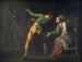 Hamlet och hans mor, avsnitt ur Hamlet av Shakespeare - Nicolai Abildgaard — vy av konstverket