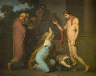 Nicolai Abildgaard - Ismene and Antogone Plead with Theseus.webp