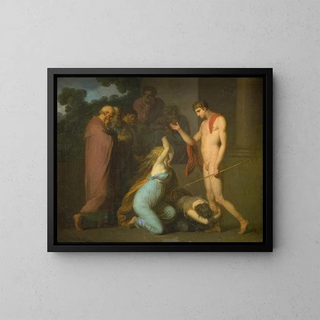 Nicolai Abildgaard - Ismene and Antogone Plead with Theseus.webp