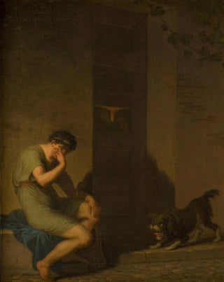 Nicolai Abildgaard - Tibullus Lamenting outside the Door of his Beloved.webp