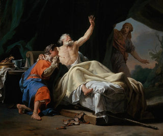 Isaac välsignande Jakob - Nicolas-Guy Brenet — vy av konstverket