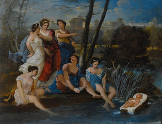 La découverte de Moïse - Nicolas-Pierre Loir — vy av konstverket