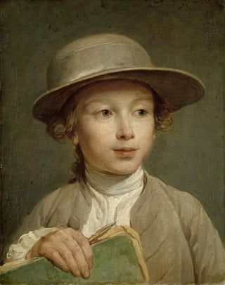 Nicolas Bernard Lpici - Boy with a Drawing Book.webp