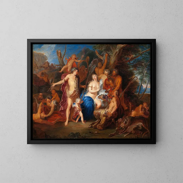 Bacchus och Ariane - Nicolas Bertin — inramlat konstverk på väggen